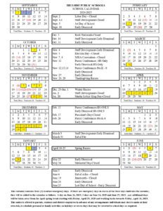 HILLSIDE PUBLIC SCHOOLS CALENDAR