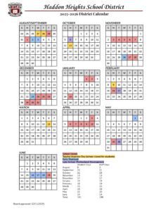 Haddon Heights School District calendar