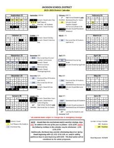 jackson school district calendar