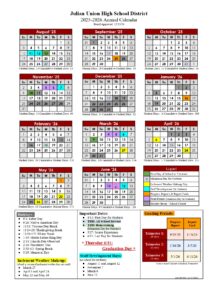 Julian Union High School District CALENDAR