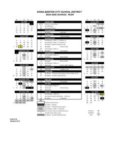 Kiona Benton City School District Calendar
