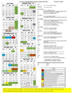 Lawrence Township Public Schools Calendar