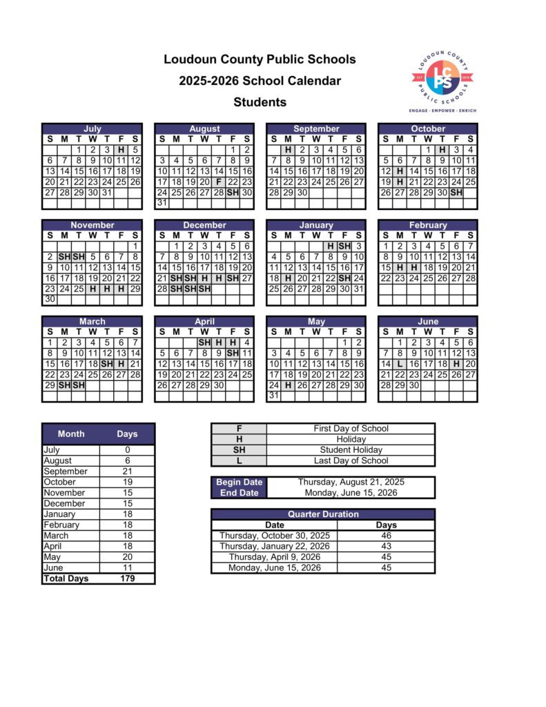 loudoun County Public Schools Calendar