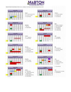 Mabton School district Calendar