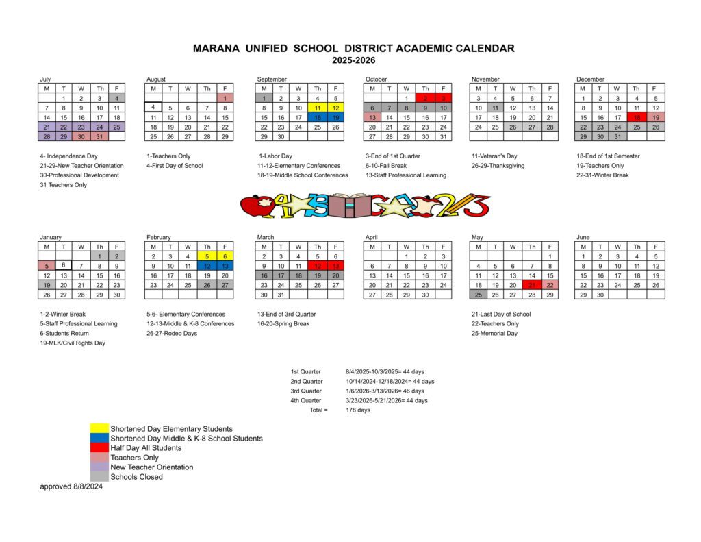 marana unified school district calendar