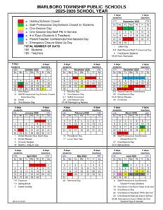 marlboro township school calendar nj
