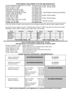 marlboro township school calendar nj