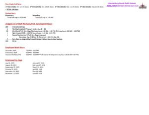 Mecklenburg County Public Schools Calendar
