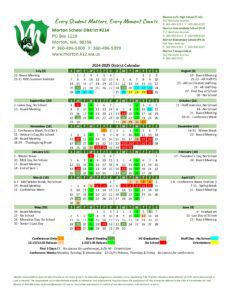 Morton School District Calendar