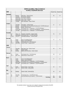 Caldwell West Caldwell Public Schools Calendar