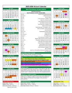 New Providence School District Calendar