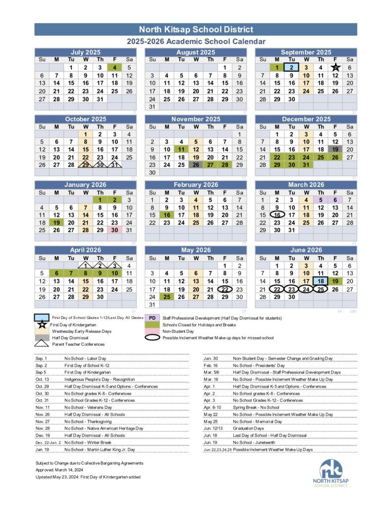 North Kitsap School District CALENDAR