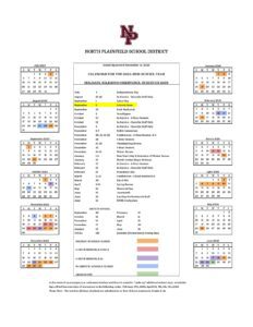 North Plainfield School District Calendar