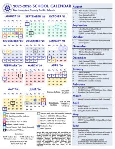 Northampton County Public Schools Calendar