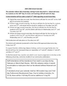 Nutley Public School District Calendar