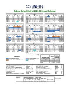 Osborn School District #8 CALENDAR