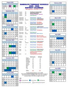 RANDOLPH SCHOOLS calendar