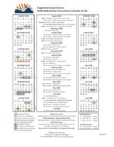 Ridgefield School District calendar