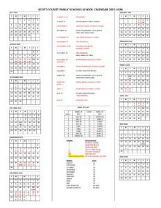 SCOTT COUNTY PUBLIC SCHOOLS CALENDAR