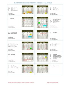 sunnyside school district calendar
