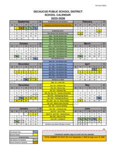 secaucus public school district calendar