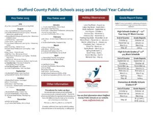 Stafford County School Calendar