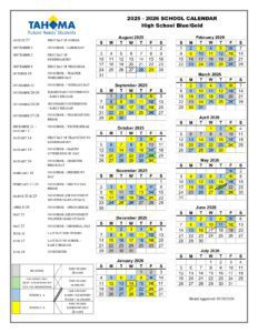 Tahoma High School calendar