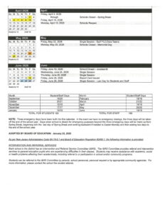 Tinton Falls School District calendar