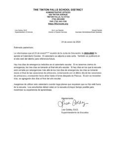 Tinton Falls School District calendar