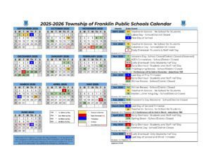 Township of Franklin Public Schools calendar