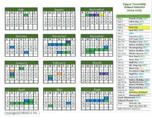 Upper township school district calendar