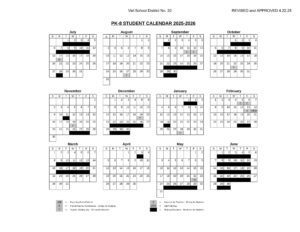Vail School District No. 20 CALENDAR