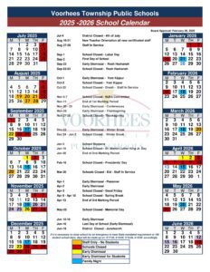 Voorhees Township public schools Calendar