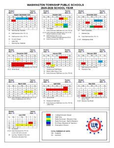 WASHINGTON TOWNSHIP PUBLIC SCHOOLS, Calendar