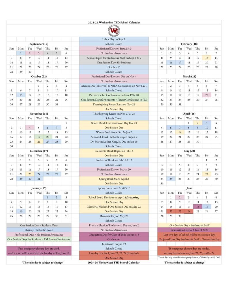 WEEHAWKEN TOWNSHIP SCHOOL DISTRICT