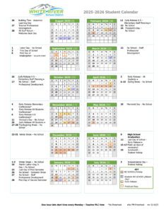 WHITE RIVER School District CALENDAR