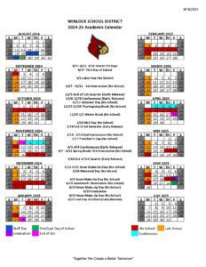 Winlock School District calendar
