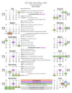 West Valley School District #363 Calendar