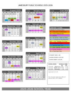 Amesbury Public Schools Calendar