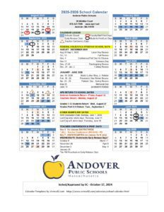 Andover Public Schools calendar