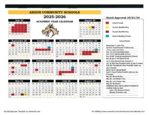 ARGOS COMMUNITY SCHOOLS CALENDAR