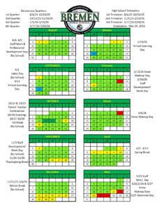 Bremen Public Schools calendar