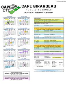 CAPE GIRARDEAU PuBLIC SCHOOLS CTC calendar