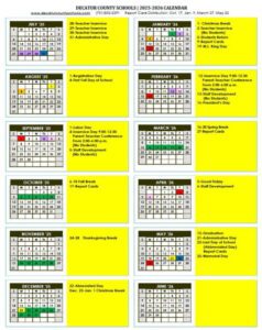 Decatur County Schools CALENDAR