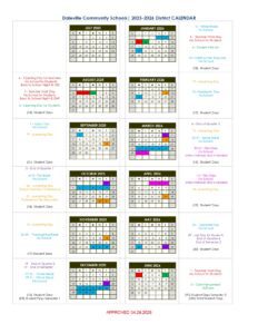 Daleville Community Schools CALENDAR