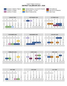 FOLEY PUBLIC SCHOOLS 25-26, CALENDAR