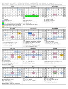 Freetown Lakeville Regional School District CALENDAR