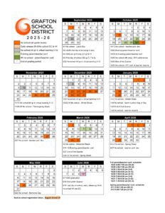 GRAFTON SCHOOL DISTRICT CALENDAR
