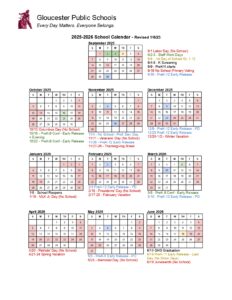Gloucester Public Schools Calendar