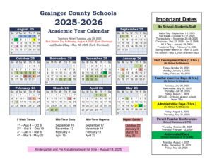 Grainger County Schools CALENDAR